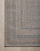 Loloi Amber Lewis Topanga Collection TOP-05 Natural/Teal 6'-7" x 9'-4" Indoor/Outdoor Area Rug by CozyNest Decor
