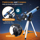 AOMEKIE Telescopes 40/400 with Tabletop Tripod 2 Eyepieces Portable Telescopes for Astronomy Beginners with Finderscope and Compass,Space, Gifts by TinyTreasures Baby Boutique