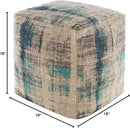 Mark&Day Pouf Ottoman, Puchenstuben Modern Aqua Cube Pouf Foot Rest for Living Room, Bedroom and Boho Home Decor (18"x18"x18") by CozyNest Decor