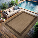 CAMILSON Outdoor Rug 10x14 - Large Modern Outside Rugs for Patios Porches Waterproof Durable Washable Non-Shedding, Easy-to-Clean Indoor Outdoor Area Carpet (10 x 14, Bordered - Jute) by GreenHaven Gardens