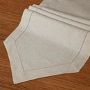 D'Moksha Homes Natural Linen Table Runner 108 Inches Long - 100% Pure Linen Diamond Table Runner 14 x 108 Inch for Dining, Fall and Halloween - Machine Washable by CozyNest Decor