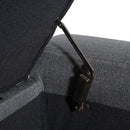 Christopher Knight Home Hikaru Fabric Storage Ottoman, Dark Grey Dimensions: 20.50”D x 51.00”W x 17.00”H by CozyNest Decor