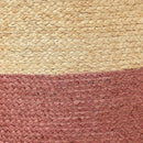 REDEARTH · Cylindrical Pouf Foot Stool Ottoman - Jute Braided Pouffe Poof Accent Sitting Footrest for Living Room, Bedroom, Nursery, Patio, Lounge & Other Rooms (Natural Rust, 18"x18"x14") by CozyNest Decor