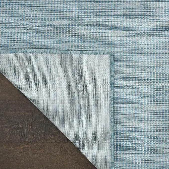 Nourison Home Positano 5' x 7' Aqua Fabric Modern Area Rug (5' x 7'), photo 6 of 10