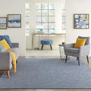 Nourison Positano Indoor/Outdoor Navy Blue 2'2" x 10' Area Rug, Easy Cleaning, Non Shedding, Bed Room, Living Room, Dining Room, Backyard, Deck, Patio (2x10) by CozyNest Decor
