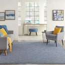 Nourison Home Positano 6' x 9' Navy Blue Fabric Modern Area Rug (6' x 9') by CozyNest Decor