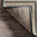 nuLOOM 2' x 3' Outdoor Area Rug, Casual Design With Striped Border, Stain Resistant, Highly Durable, For Patio, Balcony, Bedroom, Living Room, Dining Room, Bathroom, Dark Grey by CozyNest Decor