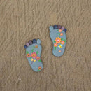Stepping Stones - Resin Footprint Shaped Set of 2 (Light Gray) by CozyNest Decor