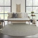 Nourison Home Positano 8' x Round Light Gray Fabric Modern Area Rug (8' Round) by CozyNest Decor