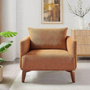 Oversized Accent Chair Modern Boucle Armchair for Living Room- 37" Wide Accent Chair with Solid Wood Legs, Curry Upholstered Lounge Chair for Bedroom & Office, Cozy Reading Chair (Easy Assembly) by CozyNest Decor