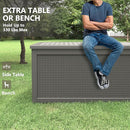 260 Gallon Resin Deck Box, Large Indoor and Outdoor Storage Box, Weatherproof and UV Resistant Outdoor Storage Box with Built-in Steel Beams for Patio Cushions, Pool Supplies by CozyNest Decor