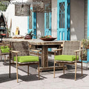 Patio Chair Cushions 19 X 19 X 4 Inch Waterproof Outdoor Seat Cushions for Patio Furniture, Outdoor Sofa Couch Pads with Ties & Handle, Set of 2, Grass Green by GreenHaven Gardens