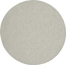 Nourison Home Positano 8' x Round Light Gray Fabric Modern Area Rug (8' Round) by GreenHaven Gardens