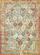Unique Loom Rosso Collection Vintage, Traditional, Bohemian, Geometric, Distressed, Southwestern Area Rug (9' 0 x 12' 0 Rectangular, Beige/Orange) by CozyNest Decor