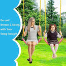 TURFEE 2 Packs Heavy Duty Swing Seat, Swing Set Accessories Replacement with 4 Snap Hooks for Kids Outdoor Play Playground, Trees, Swingsets, Playground(Pink) by GreenHaven Gardens