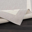 CAMILSON Outdoor Rug 9x12,Large Modern Outside Rugs for Patios Porches Waterproof Durable Washable Non-Shedding, Easy-to-Clean Indoor Outdoor Area Carpet (9 x 12, Bordered - Gray/White) by GreenHaven Gardens