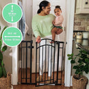 Ingenuity Multi-Use Decorative Extra Tall Walk-Thru Baby Gate, Fits Openings 28.5-48 Inch (Pack of 1), Black Metal, for Doorways and Stairways, 36' Tall Baby and Pet Gate, Black, One Size by TinyTreasures Baby Boutique