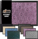 GORILLA GRIP 100% Waterproof All-Season WeatherMax Doormat, Durable Natural Rubber, Stain and Fade Resistant, Low Profile, Indoor Outdoor Door Mats, Easy Clean Entry Mat, 17x29, Purple Confetti Daisy by CozyNest Decor