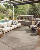 Loloi Dawn Collection Indoor/Outdoor DAW-04 Coffee 7'-8" x 7'-8" Round Area Rug by GreenHaven Gardens