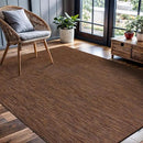 CAMILSON Outdoor Rug 5x7 Modern Area Rugs for Indoor and Outdoor Patios and Porches - Waterproof, Washable, Non-Shedding, Easy-to-Clean Outside Carpet (5 x 7, Solid - Gold) by CozyNest Decor