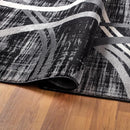 Rugshop Modern Wavy Circles Design Area Rug 2' x 3' Black by TinyTreasures Baby Boutique