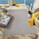 Adiva Rugs Outdoor Indoor Area Rug, Weather Resistant, Easy to Clean, Stain Resistant Floor Mat for Dining Room, Backyard, Deck, Patio (Silver Weiss, 6' x 9') by CozyNest Decor