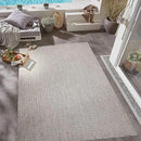 Adiva Rugs Outdoor Indoor Area Rug, Weather Resistant, Easy to Clean, Stain Resistant Floor Mat for Dining Room, Backyard, Deck, Patio (Silver Weiss, 2'6" x 7') by CozyNest Decor