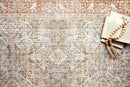 Loloi Layla Collection LAY-04 Ocean/Rust 2'-6" x 12'-0" .13" Thick Runner Rug, Soft, Durable, Vintage Inspired, Distressed, Low Pile, Non-Shedding, Easy Clean, Printed, Living Room Rug by CozyNest Decor