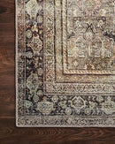 Loloi Layla Collection LAY-03 Olive/Charcoal 9'-6" x 14' .13" Thick Area Rug, Soft, Durable, Vintage Inspired, Distressed, Low Pile, Non-Shedding, Easy Clean, Printed, Living Room Rug by CozyNest Decor