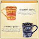 Encantada Handmade Hand-Painted Authentic Mexican Pottery Mugs (1-Pack, Mas Red) by CozyNest Decor