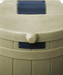 Good Ideas Rain Wizard 50 Gallon Plastic Rain Barrel for Outdoor Rainwater Collection and Storage Features Metal Spigot and Flat Back Design, Khaki by GreenHaven Gardens