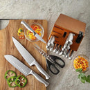 McCook® Kitchen Knife Sets,German Stainless Steel Knives Block Set with Built-in Sharpener by CozyNest Decor