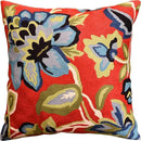 Red Floral Pillow Cover Hand Embroidered Flower Throw Pillowcase Floral Outdoor Cushion Suzani Cushions Modern Flowery Chair Hand Embroidered Wool Size 18x18 by CozyNest Decor