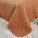 MarCielo 3-Piece 100% Cotton Oversized Bedspread Lightweight Quilt Coverlet Embroidery Farmhouse Bedding Set T0 (Royal Orange, Oversized Queen (100"x106")) by CozyNest Decor