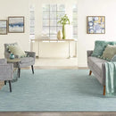 Nourison Home Positano 5' x 7' Aqua Fabric Modern Area Rug (5' x 7') by GreenHaven Gardens