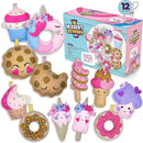 12 Pre-Cut Mini Treats Dessert Fun Kids Sewing Kit for Kids Ages 8-12 Children Beginners Sewing kit kid crafts Make Your Own Felt Pillow Plush Craft Kit Girls and Boys Art Craft Kits Learn to Sew Kit by TinyTreasures Baby Boutique