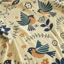 Boho Throw Blanket for Bed 90”x98”, 100% Cotton Woven Blanket for Couch Sofa, Ultra Soft 4-Layer Muslin Quilt with Bird Floral Printed, Farmhouse Bed Blanket/Cover for Living Room Decor by CozyNest Decor