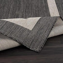 CAMILSON Outdoor Rug 9x12, Large Modern Outside Rugs for Patios Porches Waterproof Durable Washable Non-Shedding, Easy-to-Clean Indoor Outdoor Area Carpet (9 x 12, Bordered - Dark Gray/Light Gray) by CozyNest Decor