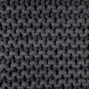 REDEARTH Cube Pouf Foot Stool Ottoman - Hand Knitted Coffee Table - Cotton Cord Boho Pouffe - Home Décor Poof - Stuffed Footrest for Living Room - Bedroom - Patio (16" x 16" x 16") - Dark Gray by CozyNest Decor