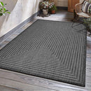 Adiva Rugs Outdoor Indoor Area Rug, Weather Resistant, Easy to Clean, Stain Resistant Floor Mat for Dining Room, Backyard, Deck, Patio (Pebble Weiss, 9' x 12') by CozyNest Decor