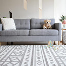 Cushmat Stylish Reversible Foam Play Mat (Large, Crystals - Blue Charcoal) - Soft, Waterproof, Durable Play mat for Infants, Babies, Toddler, Kids & Grownup - 6.5ft x 4.5ft by TinyTreasures Baby Boutique