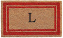 Calloway Mills 153031830L Red Border 18" x 30" Monogram Doormat, (Letter L) by CozyNest Decor