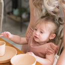 Tiny Twinkle Mess Proof Baby Bib - Waterproof & Lightweight Baby-Led Weaning Apron | 100% Recycled Polyester, Easy Clean & Machine Washable (Taupe, Small 6-24 Months) by TinyTreasures Baby Boutique