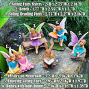 Mood Lab Fairy Garden - Miniature Reading Fairies Figurines Set - Statues & Accessories Decor Kit of 6 pcs by CozyNest Decor