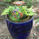 Sunnydaze 10-Inch Gazing Ball for Garden - Glass Gazing Globe for Outside - Garden Orb Yard Decor - Green Artistic by CozyNest Decor