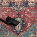 Keen Home Design 2x12 Rug - Machine Washable Runner Rug with Non-Slip Backing, Ideal for Hallway, Entryway, Kitchen, Laundry Room - Vintage, Easy Clean, Durable, Low Pile - (2'6" x 12')