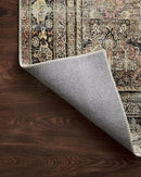 Loloi Layla Collection LAY-03 Olive/Charcoal 7'-6" x 9'-6" .13" Thick Area Rug, Soft, Durable, Vintage Inspired, Distressed, Low Pile, Non-Shedding, Easy Clean, Printed, Living Room Rug by CozyNest Decor