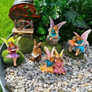 Mood Lab Fairy Garden - Miniature Reading Fairies Figurines Set - Statues & Accessories Decor Kit of 6 pcs by CozyNest Decor