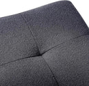 Adeco Fabric Storage Ottoman Bench with Solid Wood Legs, 17.7" Square Dark Grey Cotton Linen Cube Foot Stool, Upholstered Button Tufted Vanity Chair with Hinged Lid for Living Room, Bedroom, Dorm by CozyNest Decor