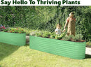 Galvanized Raised Garden Beds Outdoor // 8×2×2 ft Planter Raised Beds for Gardening, Vegetables, Flowers // Large Metal Garden Box (Light Green) // Patented Tool-Free Design by GreenHaven Gardens